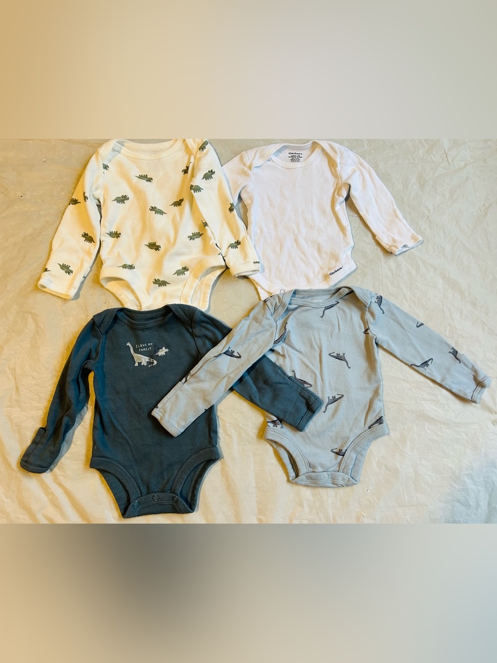 4 Long-Sleeve Baby Onesies